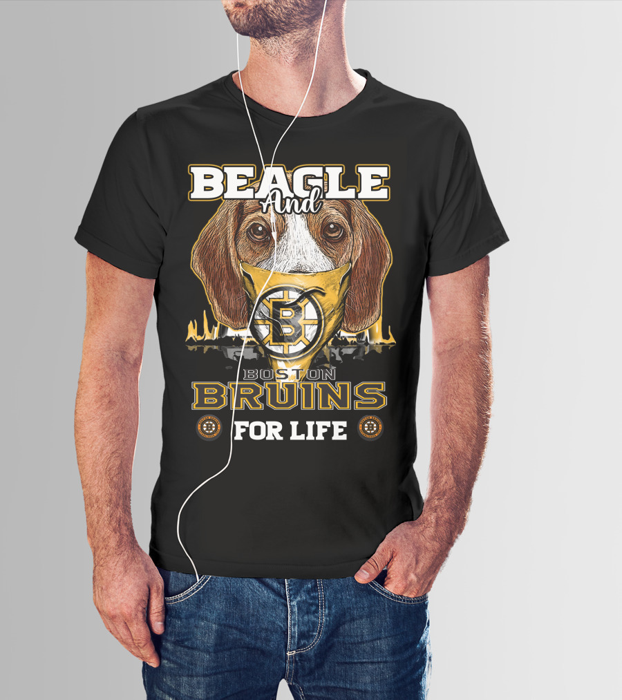 Beagle And Boston Bruins For Life T-Shirt