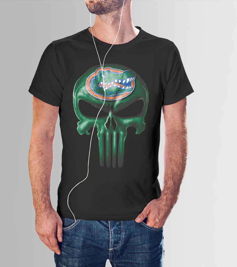 Florida Gators Skull Logo Hybrid T-Shirt