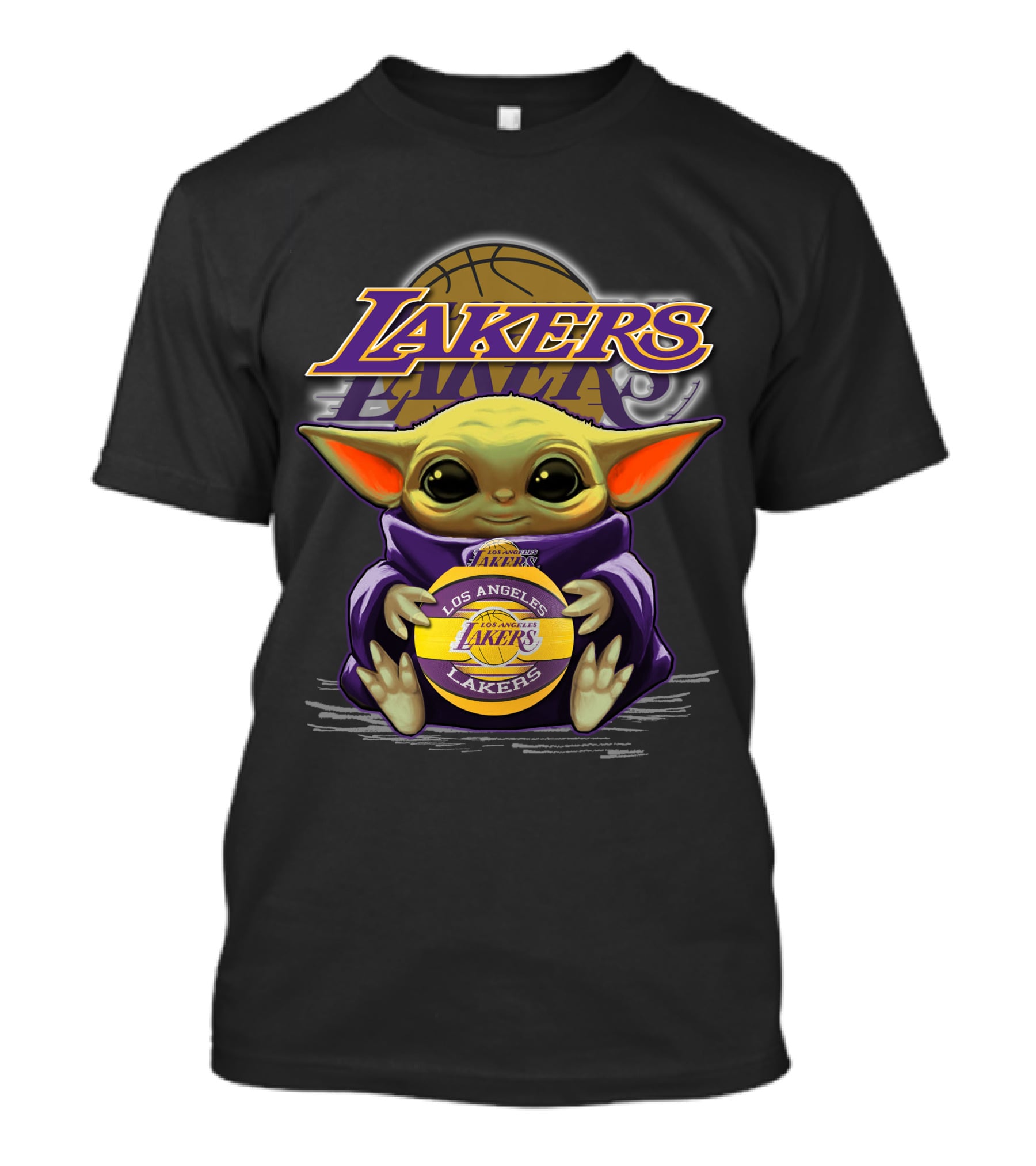 Los Angeles Lakers Yoda Crossover Basketball Fan T-Shirt