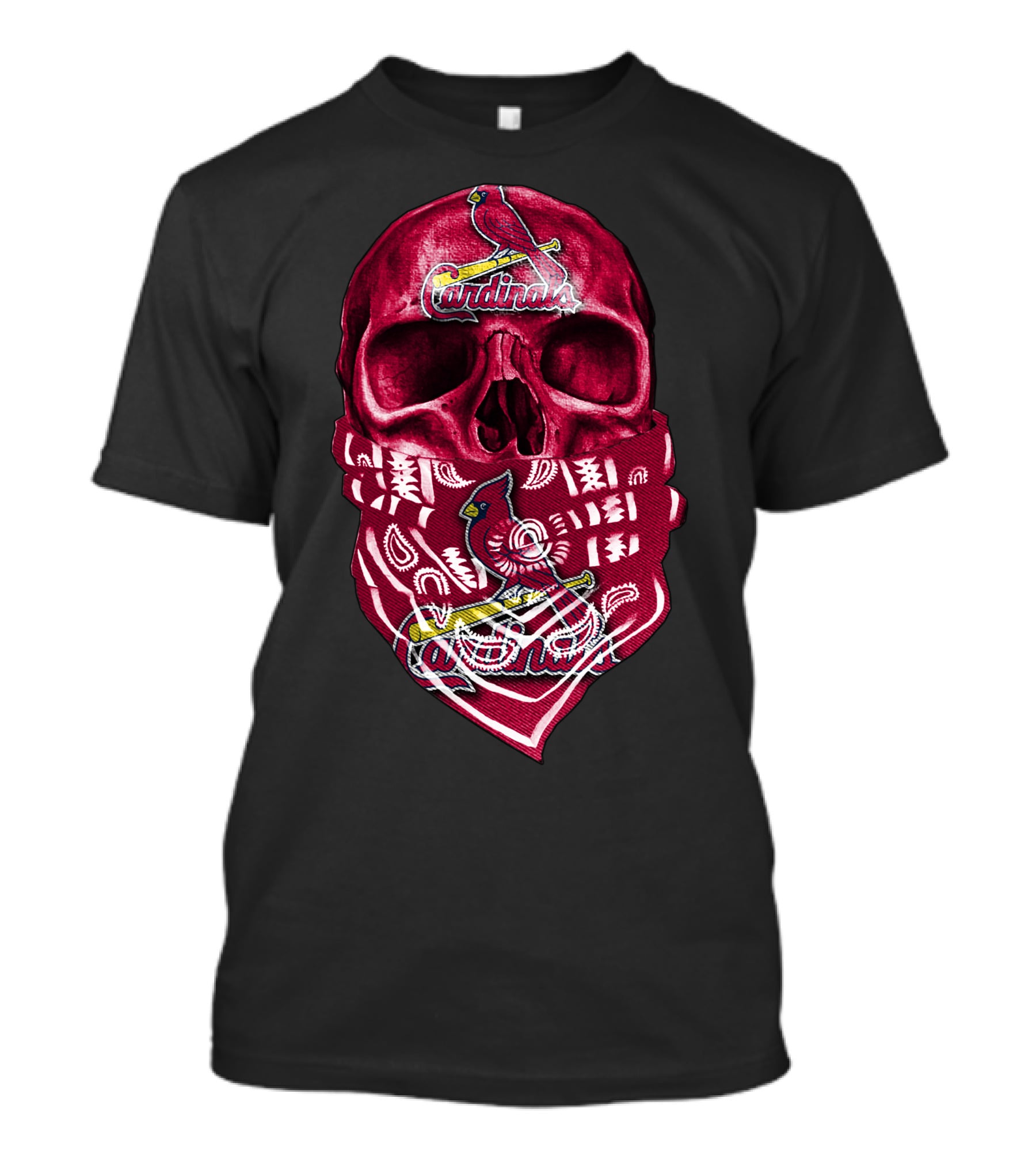 Skull Cardinals Bandana St. Louis T-Shirt