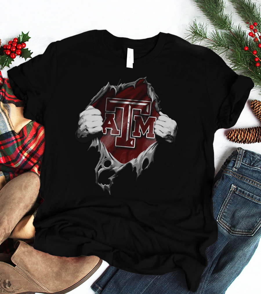 Torn Texas A&M Aggies Logo Ripped T-Shirt