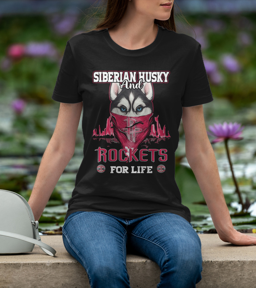 Siberian Husky And Rockets For Life T-Shirt