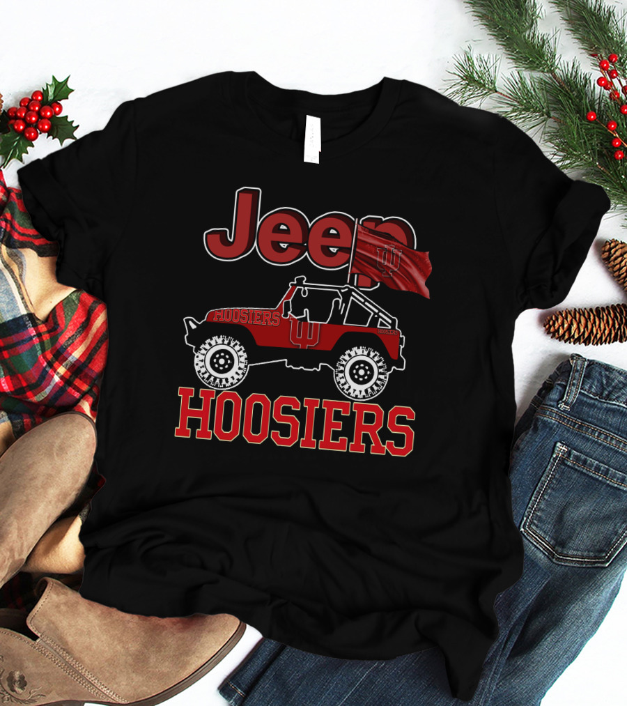 Jeep Indiana Hoosiers Red Flag T-Shirt
