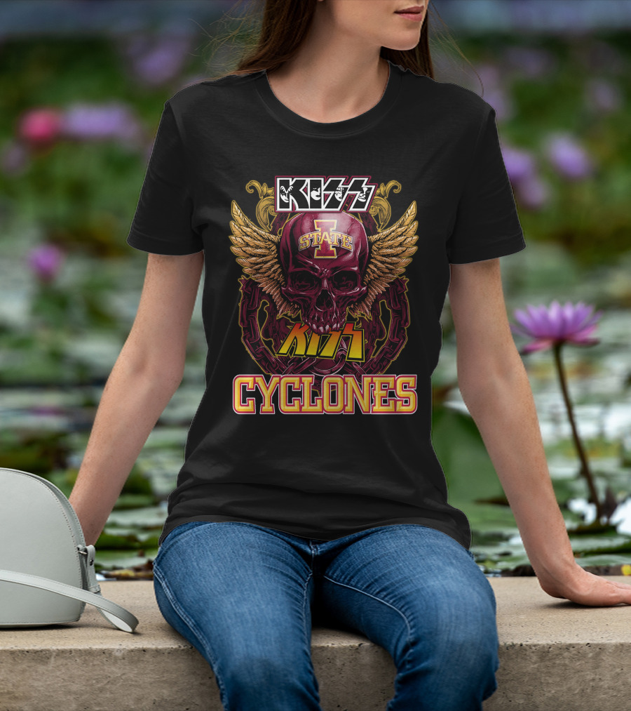 KISS Iowa State Cyclones Skull Wings T-Shirt