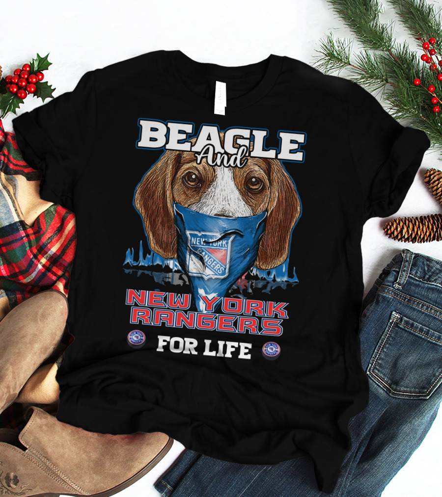 Beagle And New York Rangers For Life T-Shirt