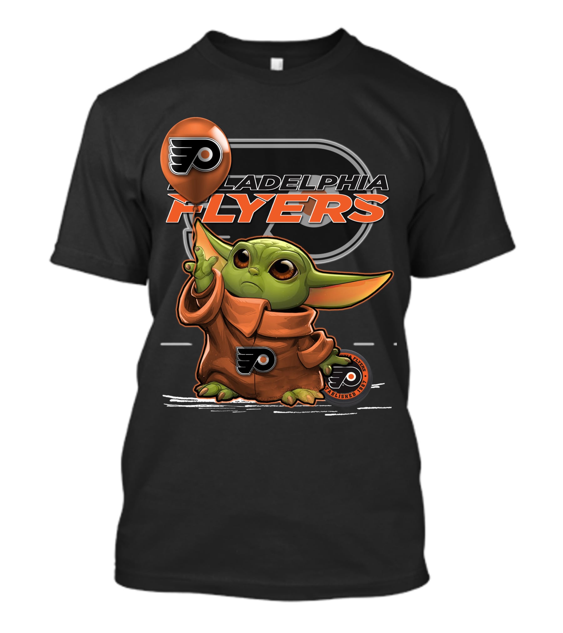 Yoda With Philadelphia Flyers T-Shirt