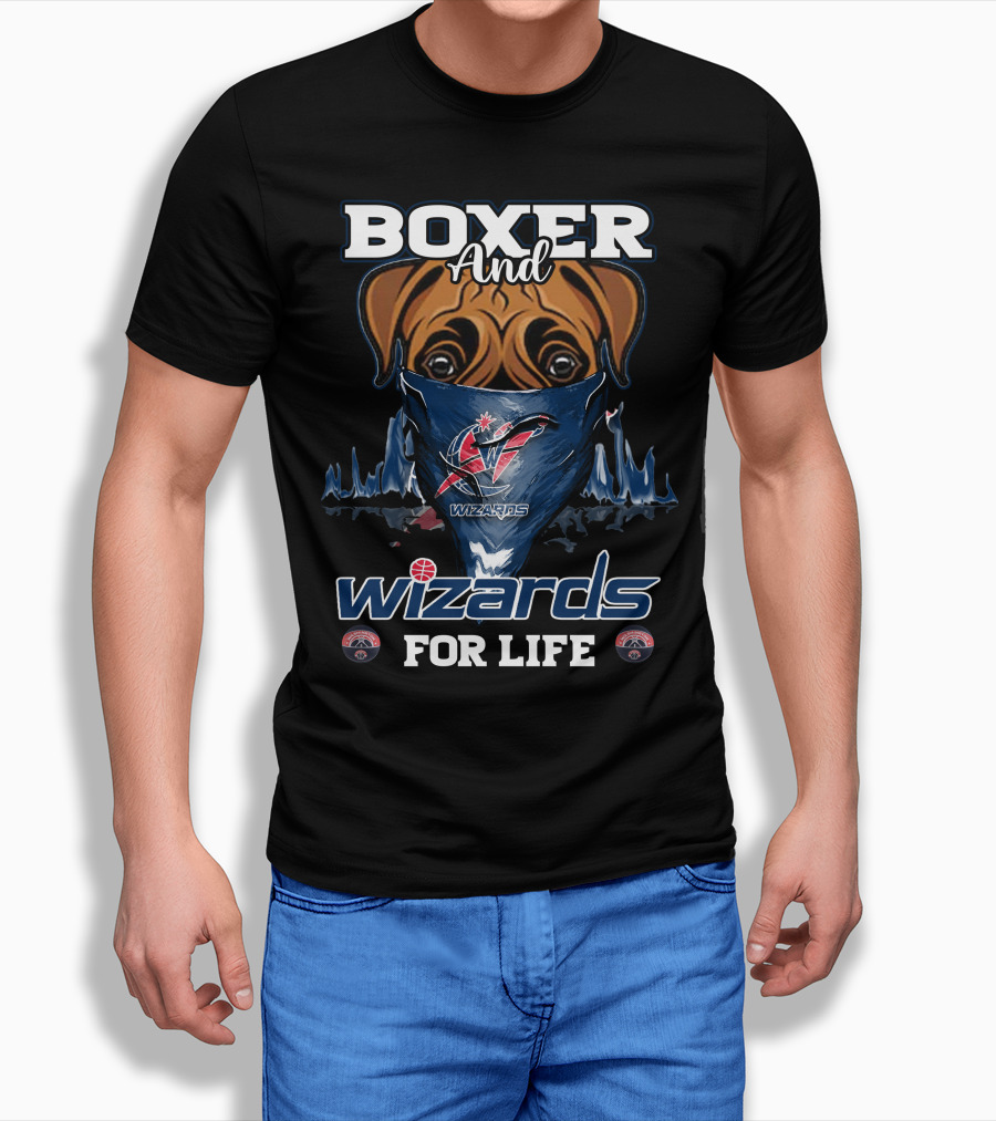 Boxer And Wizards For Life Washington Wizards T-Shirt