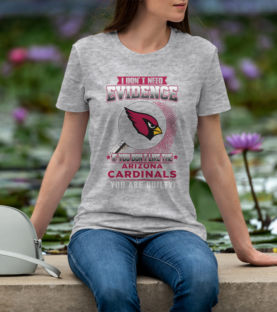 I Don't Need Evidence Arizona Cardinals You Are Guilty T-Shirt