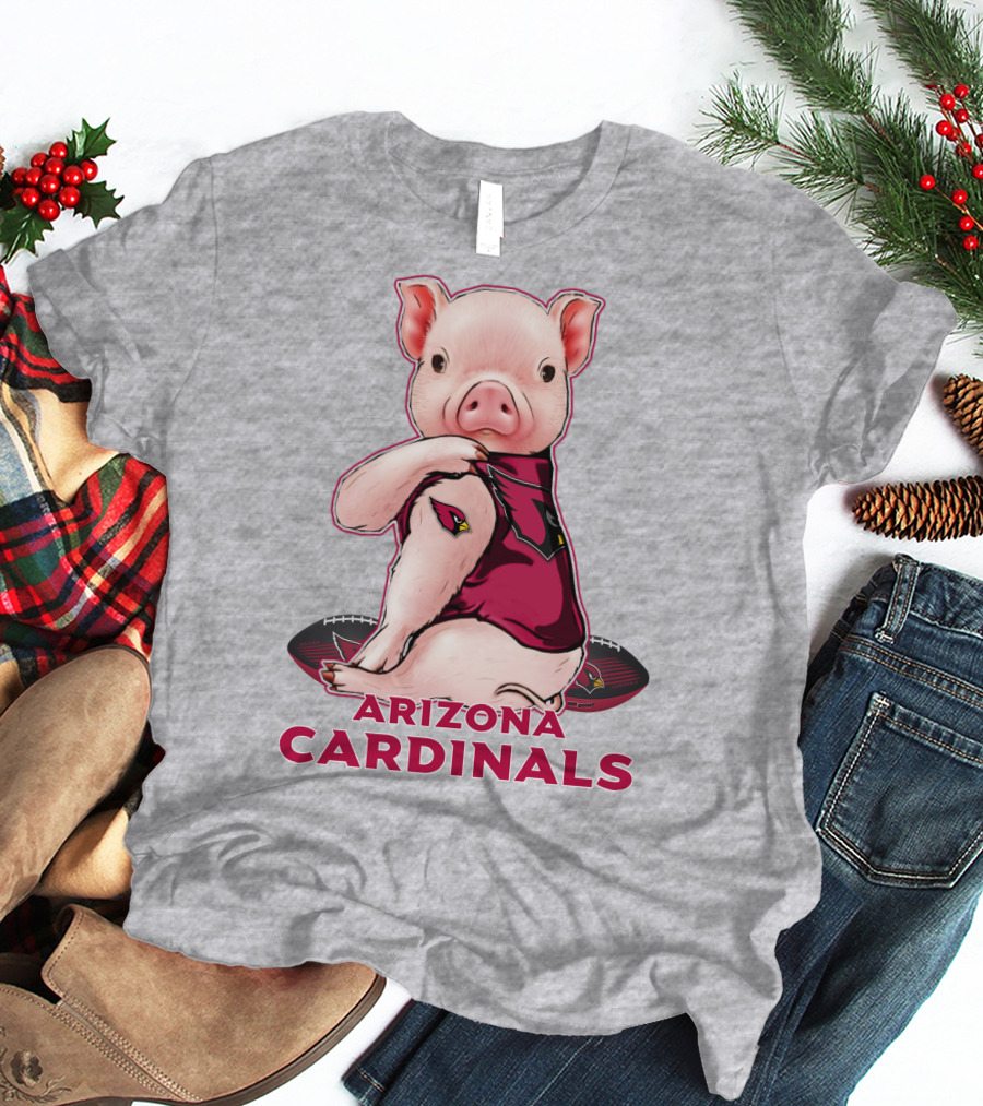 Arizona Cardinals Pig With Football T-Shirt