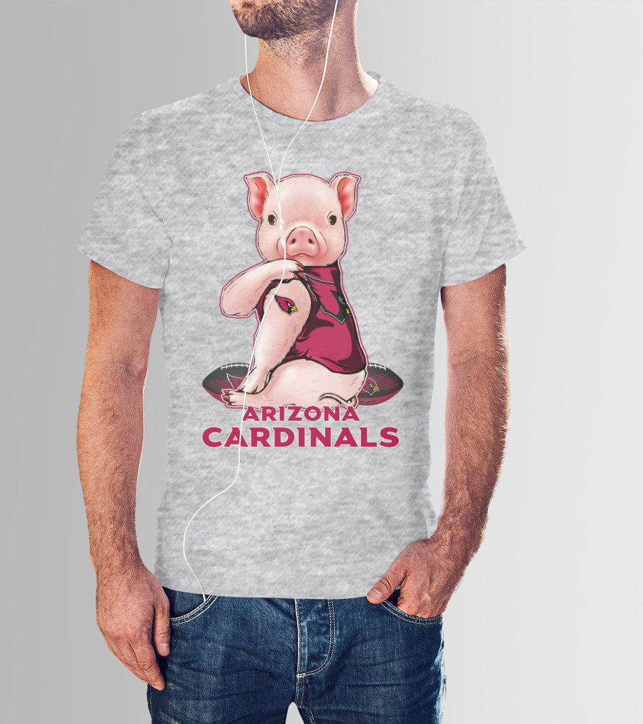 Arizona Cardinals Pig With Football T-Shirt