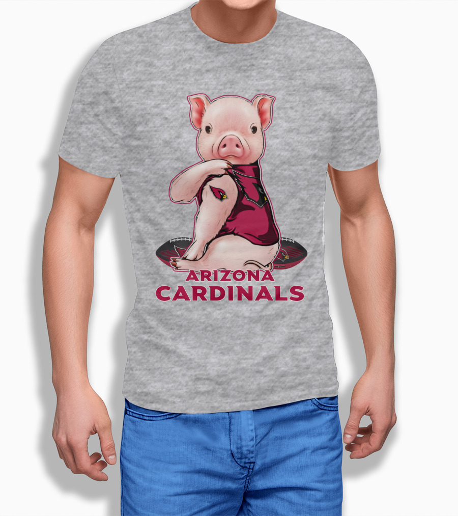 Arizona Cardinals Pig With Football T-Shirt