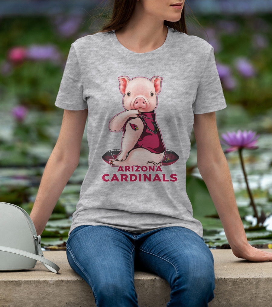 Arizona Cardinals Pig With Football T-Shirt