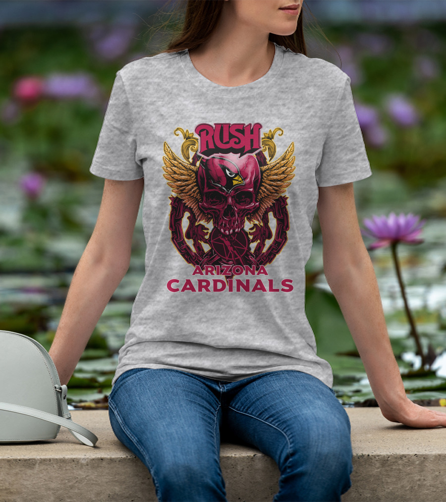 Rush Arizona Cardinals Skull Wings T-Shirt