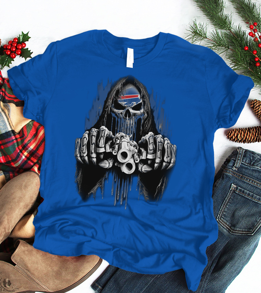 Buffalo Bills Mafia Grim Reaper Gunslinger T-Shirt