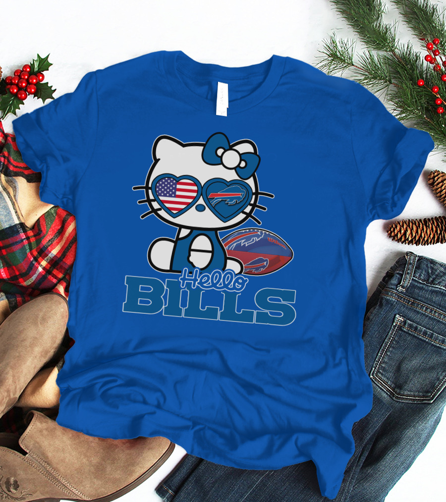 Hello Bills Buffalo American Football Kitty T-Shirt
