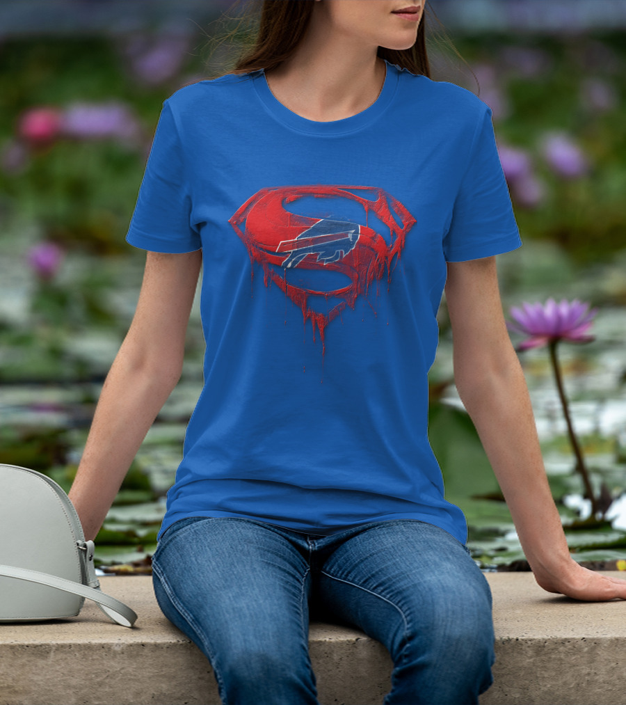 Buffalo Bills Superman Logo Fusion T-Shirt