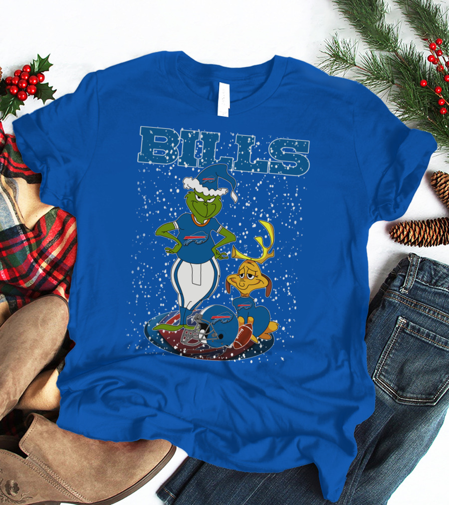 Grinchxmas Bills Christmas NFL Buffalo Bills Football Grinch T-Shirt