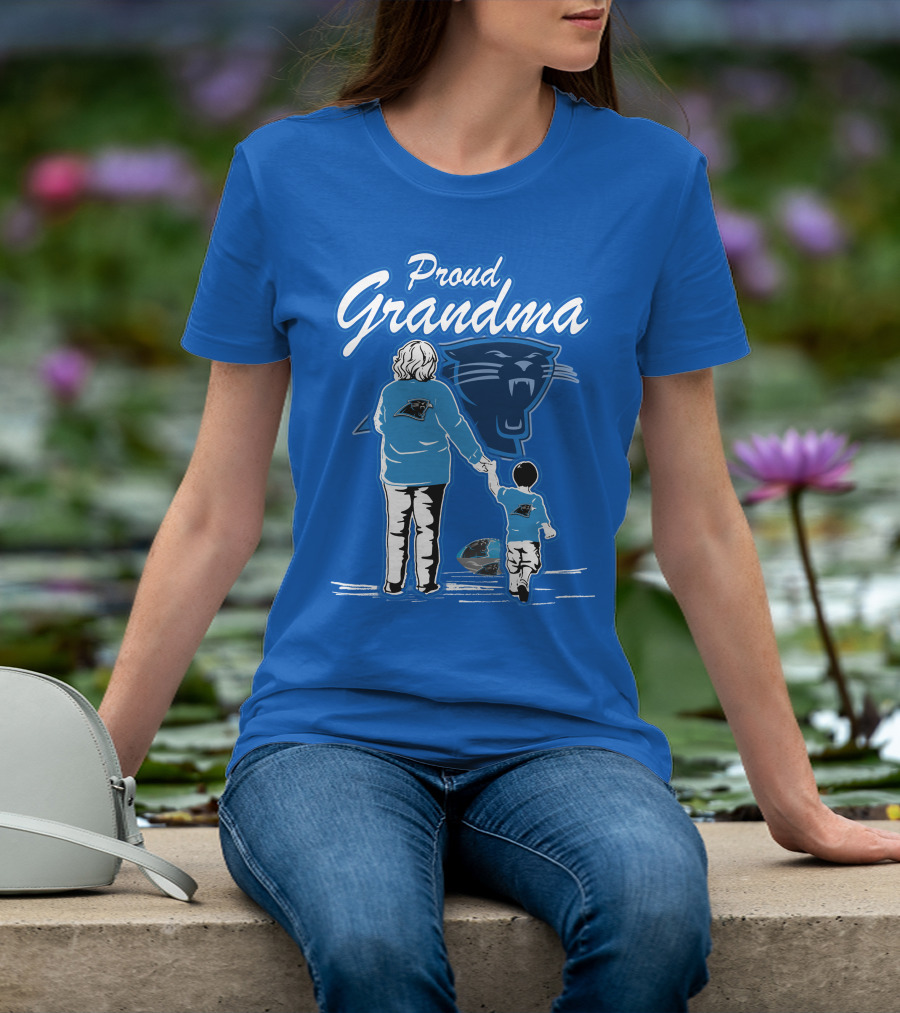 Proud Grandma Carolina Panthers Football Family Connections T-Shirt