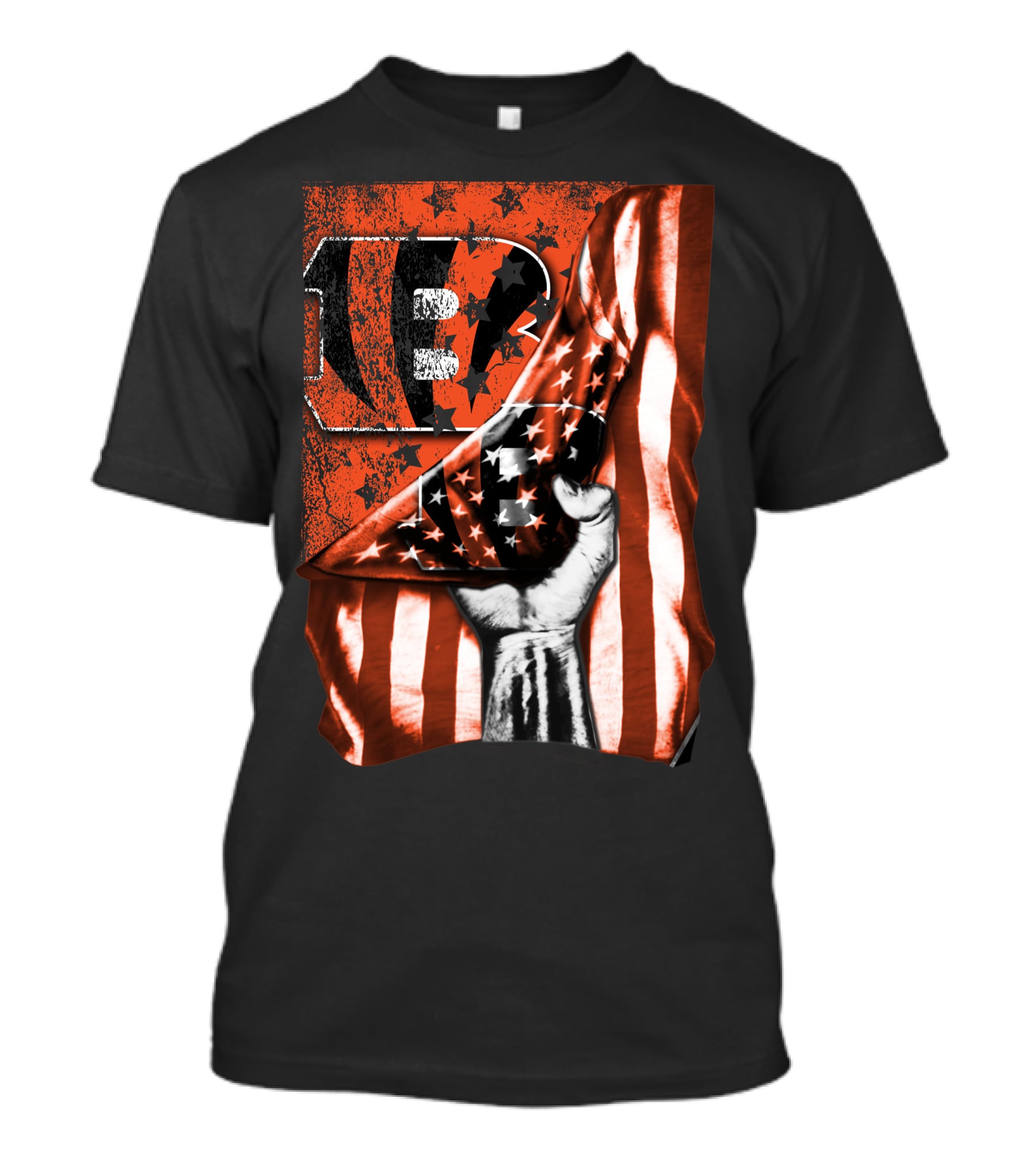 Cincinnati Bengals American Flag Emblem Bengals Logo Stars And Stripes T-Shirt