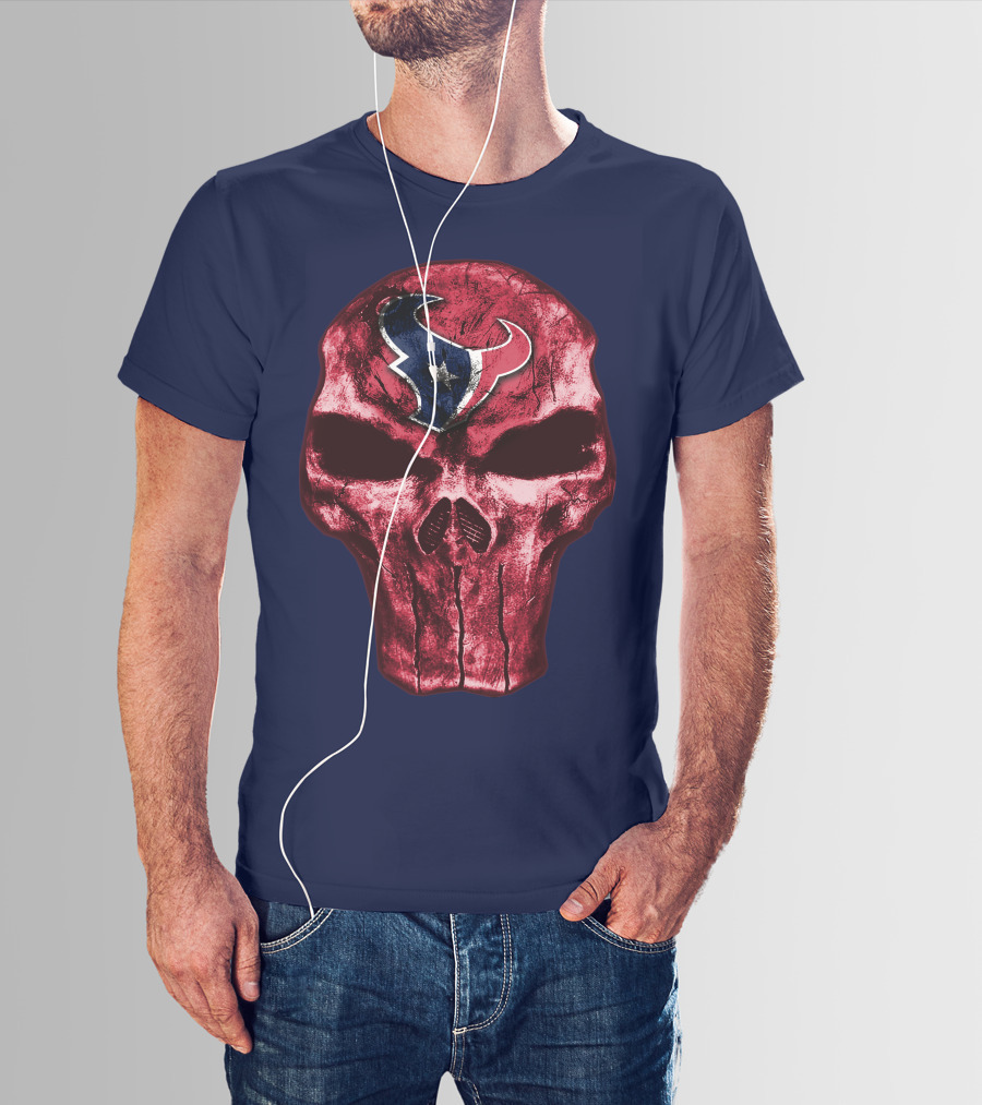 Houston Texans Skull Emblem T-Shirt
