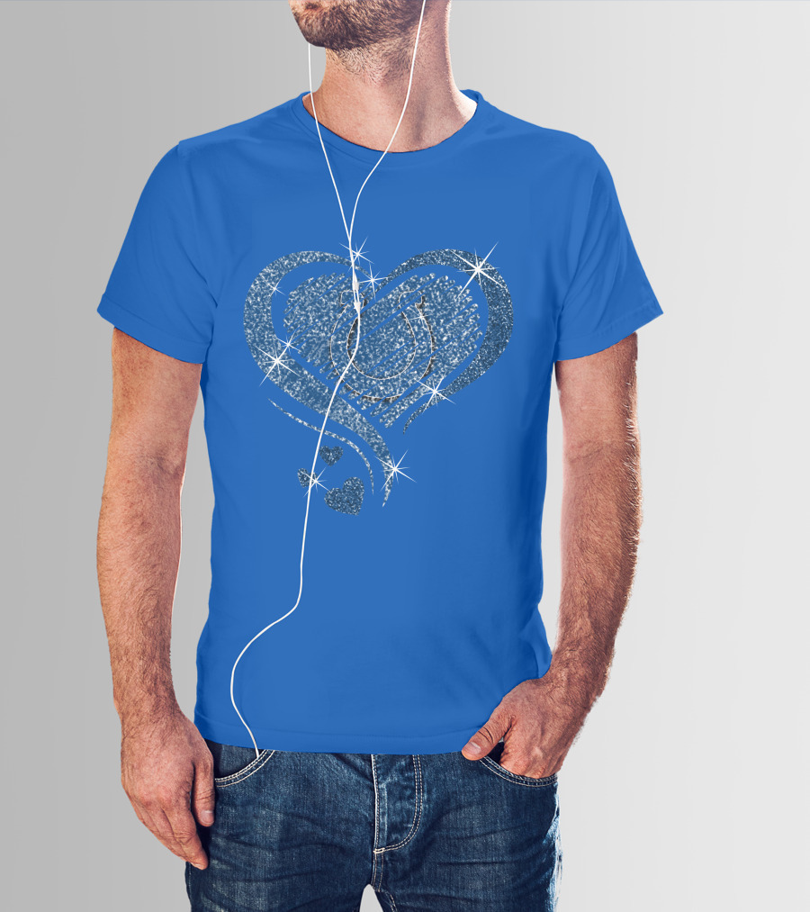 Heart Diamond Glitter Indianapolis Colts Sparkle T-Shirt
