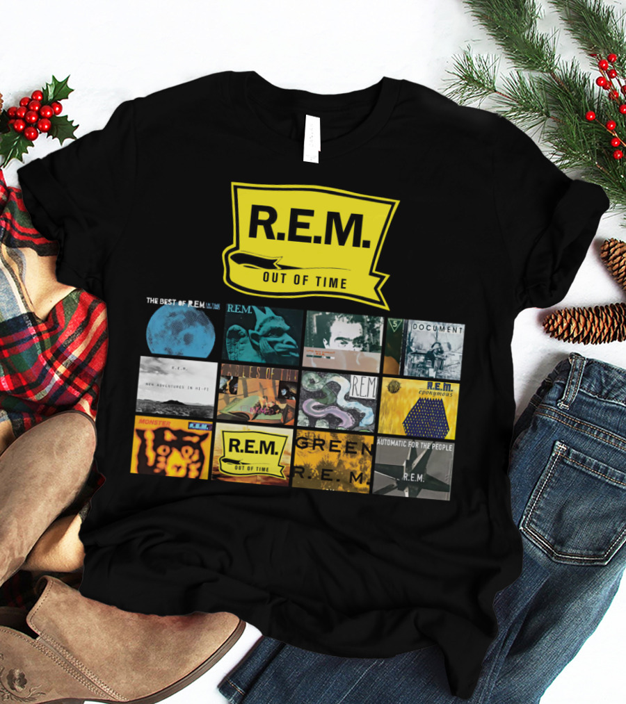 R.E.M. Out Of Time Album Covers Collection T-Shirt