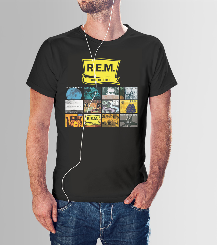R.E.M. Out Of Time Album Covers Collection T-Shirt
