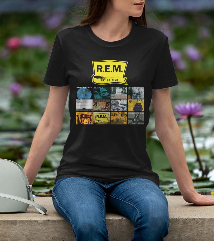 R.E.M. Out Of Time Album Covers Collection T-Shirt