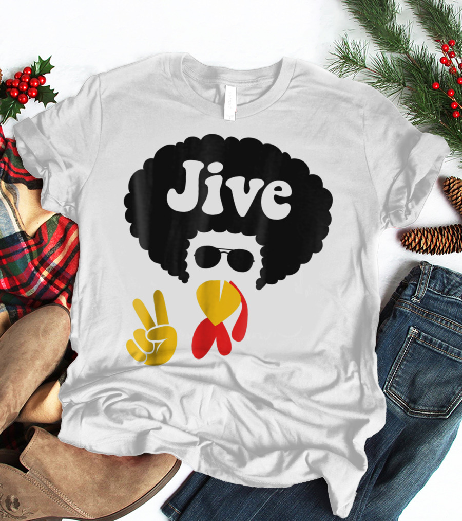 Jive Turkey Face Peace Sign T-Shirt