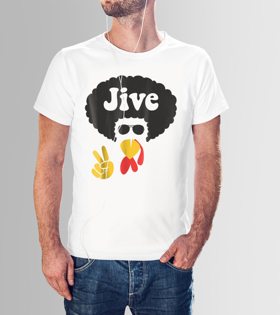 Jive Turkey Face Peace Sign T-Shirt