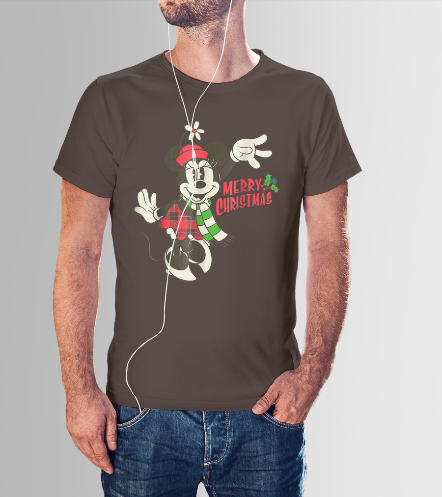 Merry Christmas Disney Vintage Minnie Mouse T-Shirt