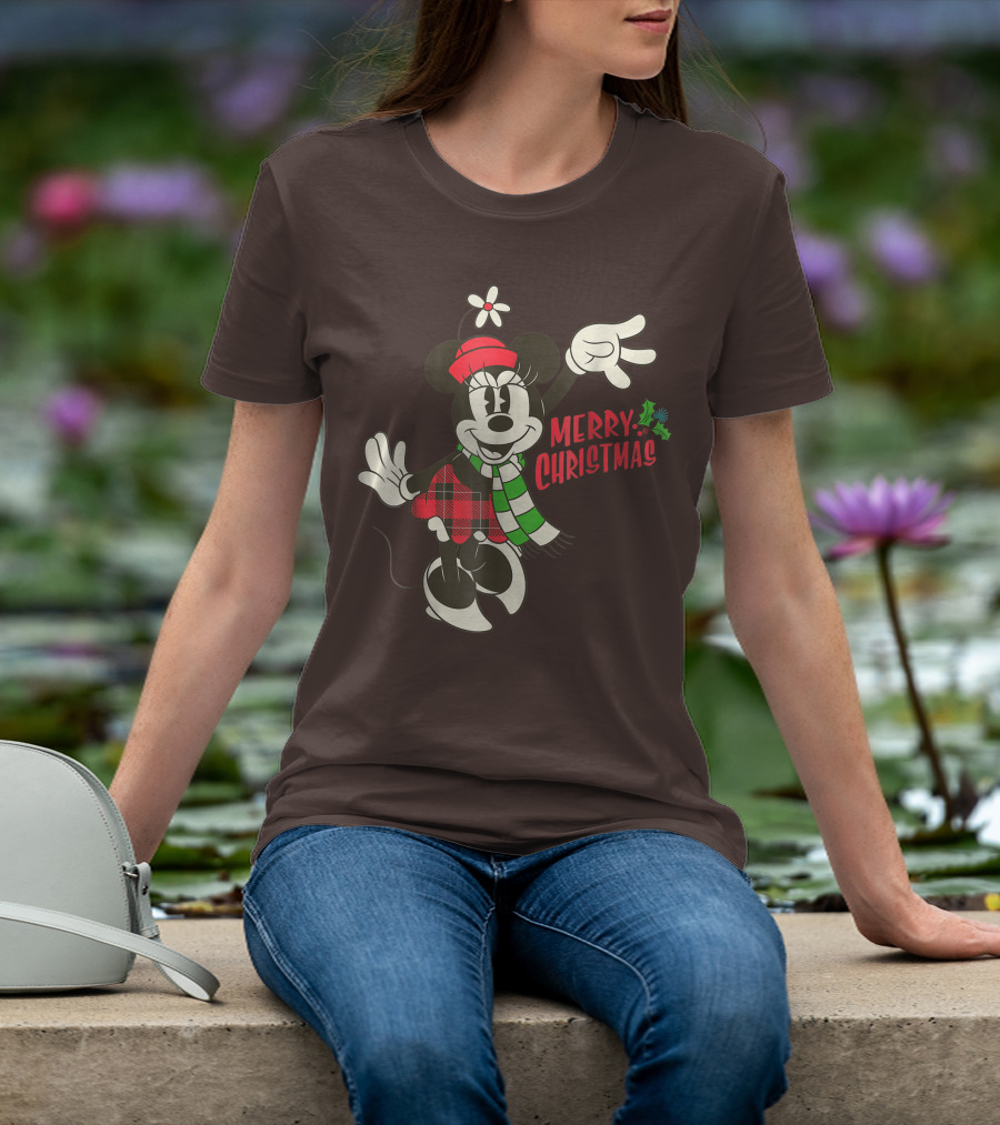 Merry Christmas Disney Vintage Minnie Mouse T-Shirt