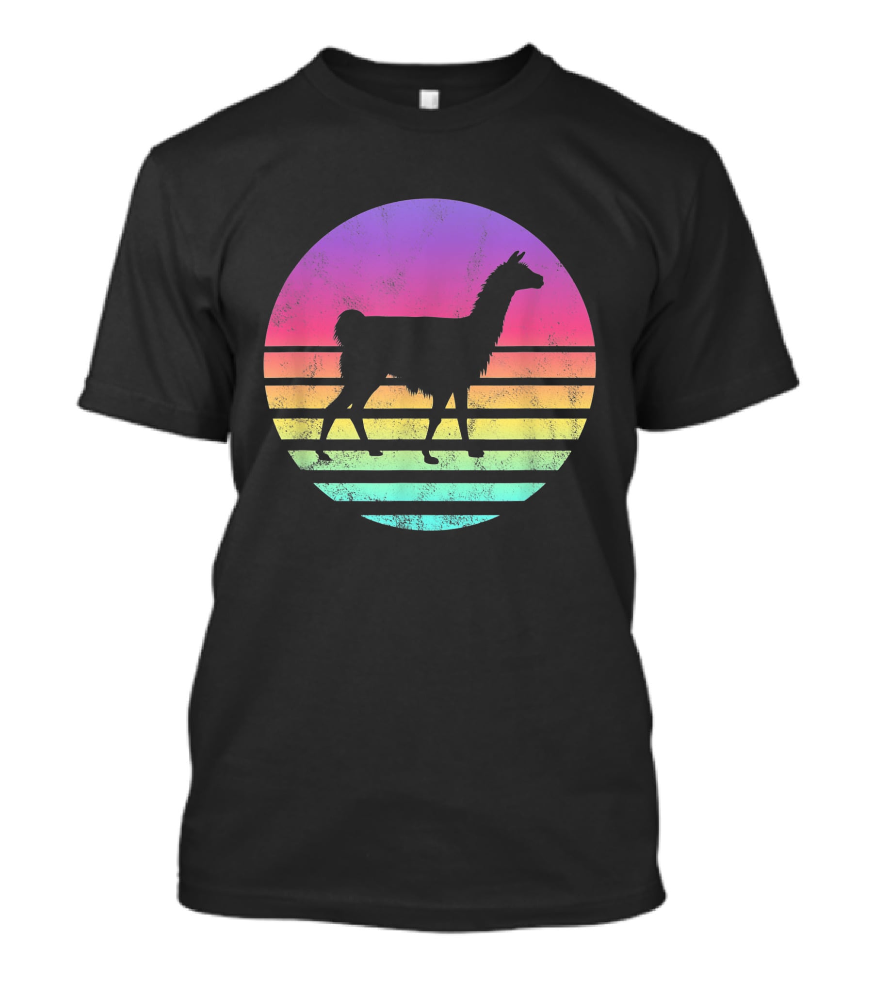 Classic Llama Retro Sunset T-Shirt