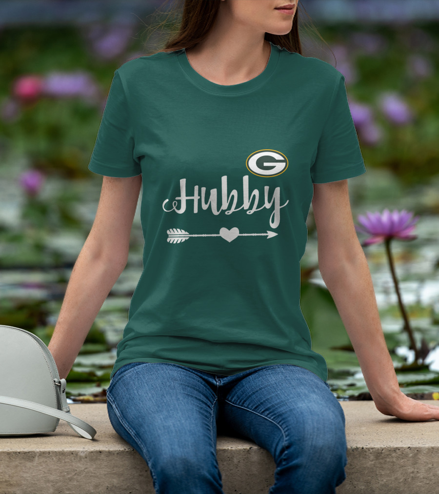 Green Bay Packers Hubby Arrow Heart T-Shirt