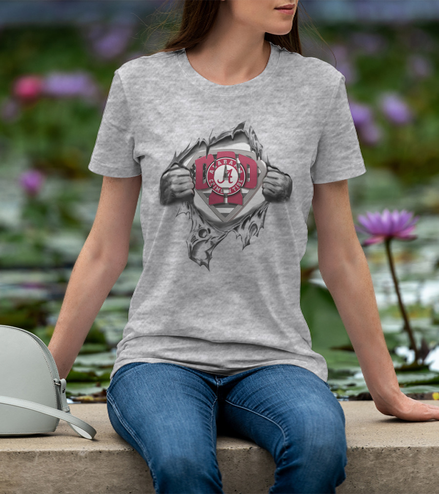 SUPERDAD ALABAMA CRIMSON TIDE LOGO WITH SHIELD T-Shirt