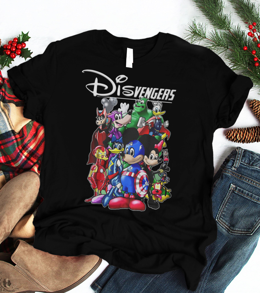 Marvel Avengers Endgame Disvengers Disney Characters As Avengers Crossover T-Shirt