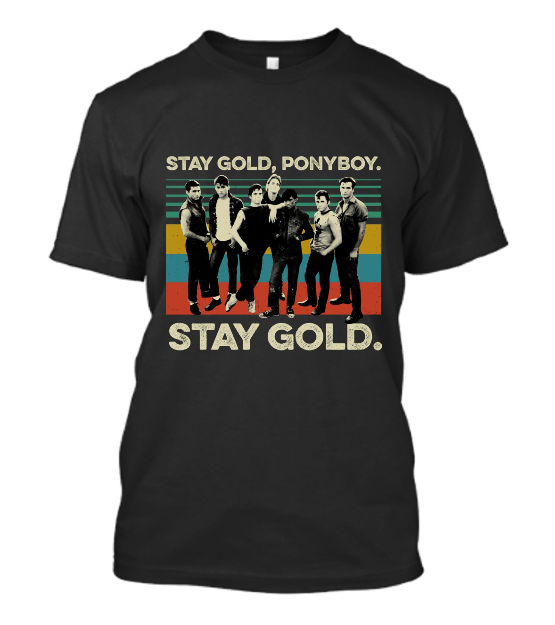 Stay Gold Ponyboy The Outsiders Vintage Character Group Image T-Shirt
