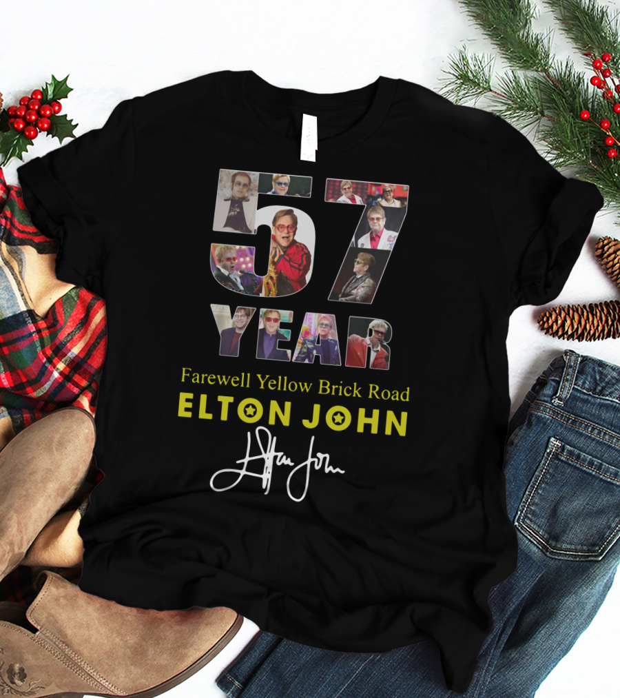 Years Elton John Farewell Yellow Brick Road Tour Signature Collection T-Shirt