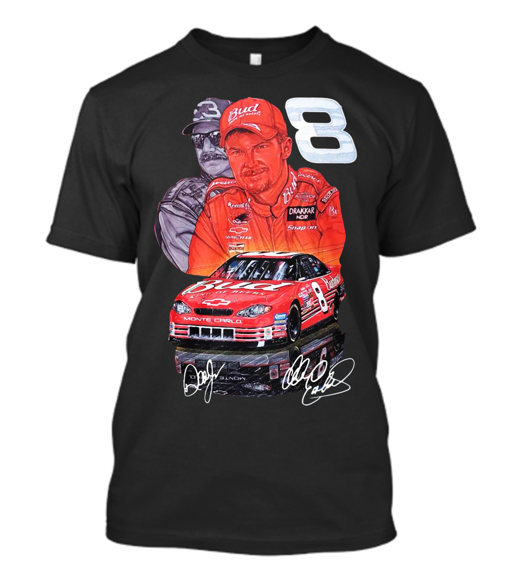 Dale Earnhardt Jr 8 Bud Monte Carlo Sam Bass Art T-Shirt