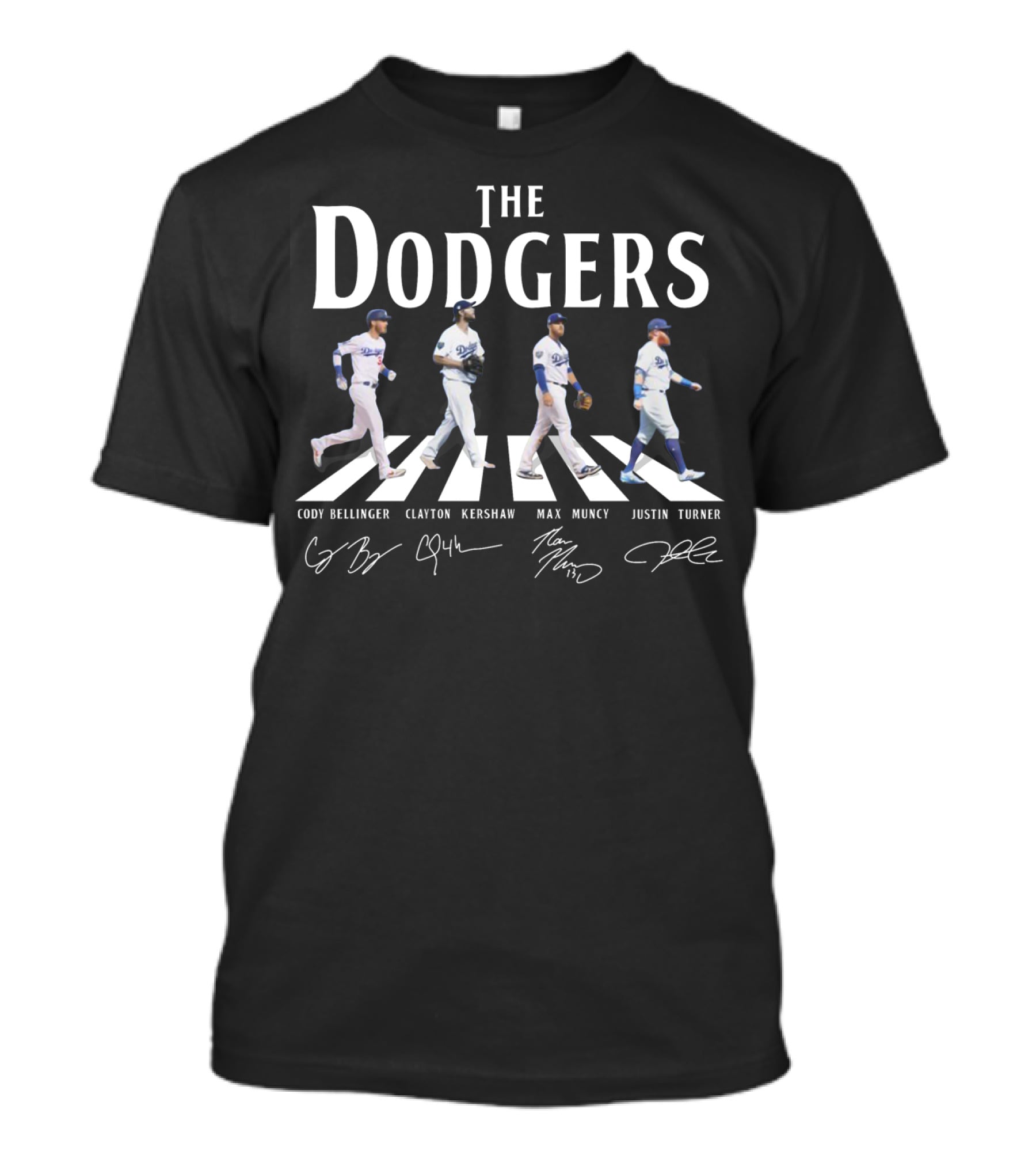 The Dodgers Cody Bellinger Clayton Kershaw Max Muncy Justin Turner Abbey Road Baseball Players T-Shirt