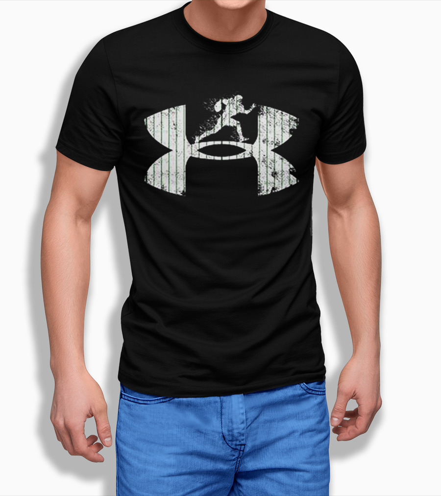 Under Armour Football Logo With Running Athlete T-Shirt