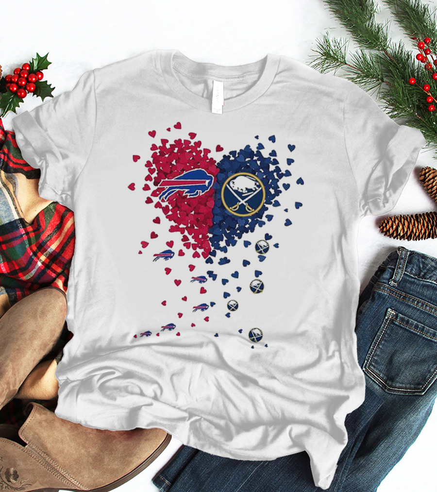 Buffalo Bills And Sabres Heart T-Shirt