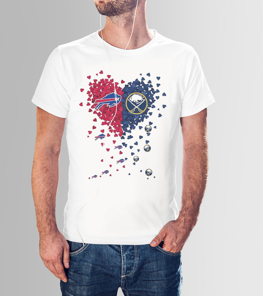 Buffalo Bills And Sabres Heart T-Shirt