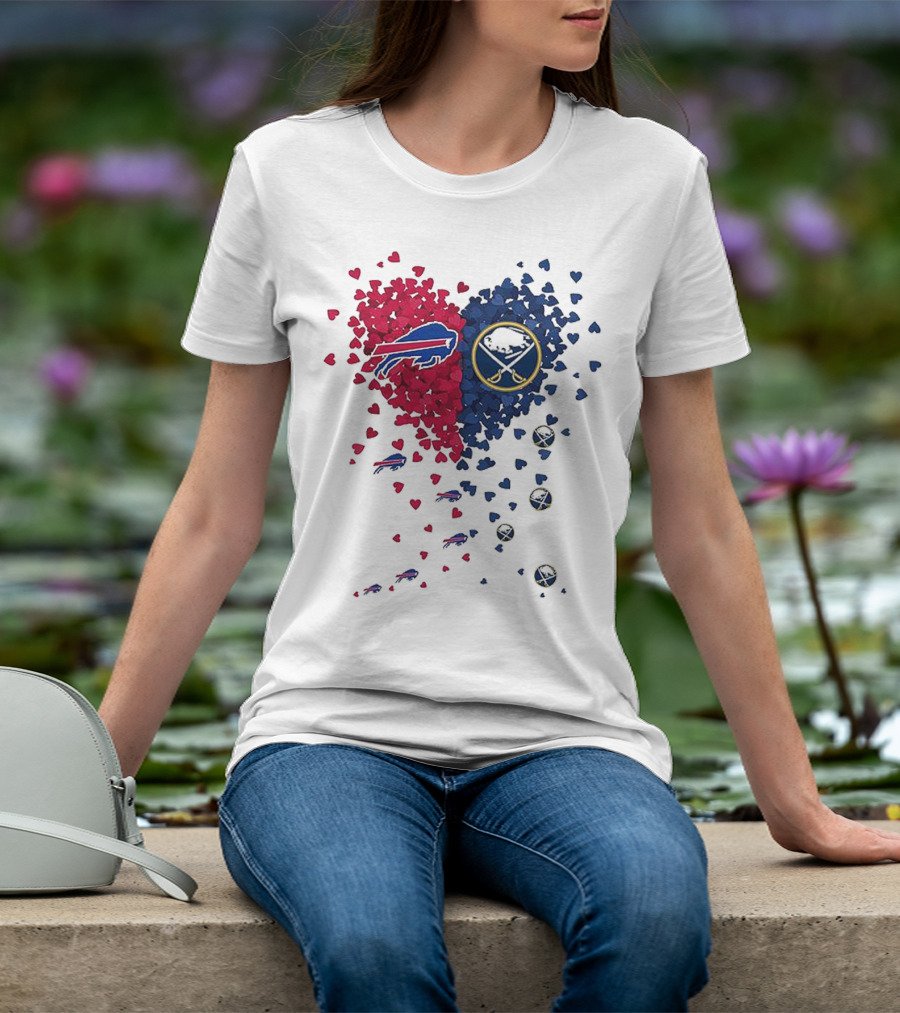 Buffalo Bills And Sabres Heart T-Shirt