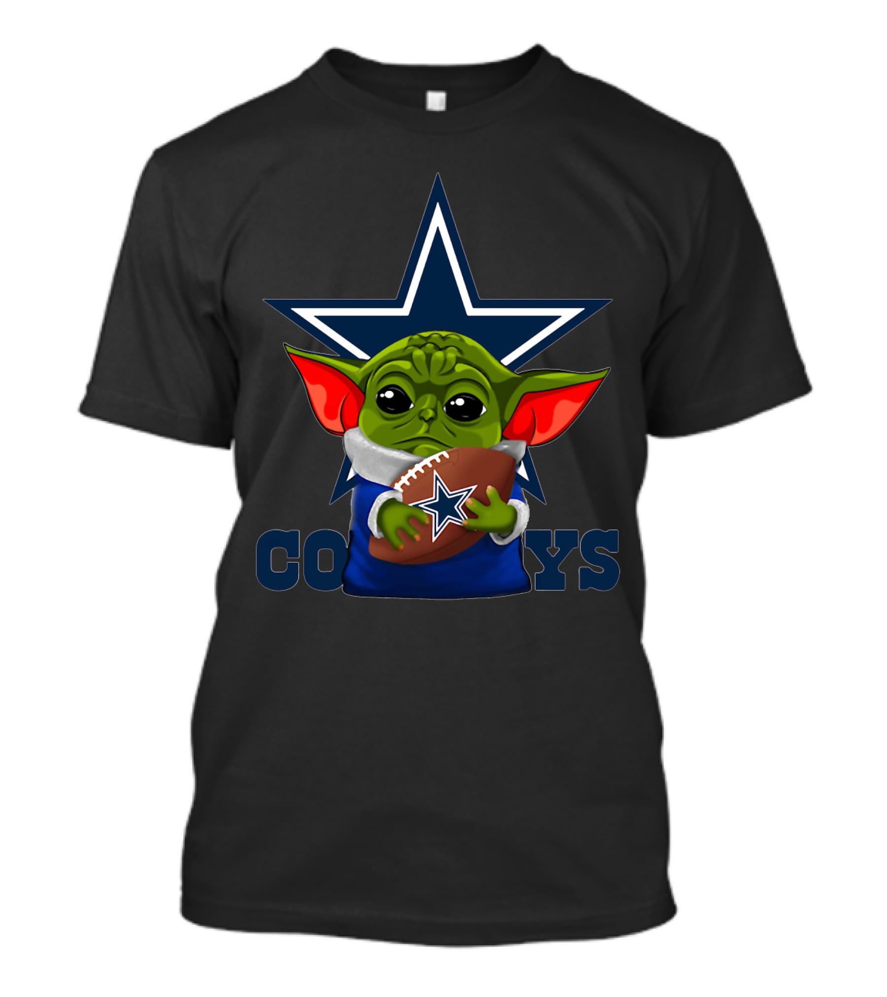 Cowboys Baby Yoda Star Wars Football Dallas T-Shirt