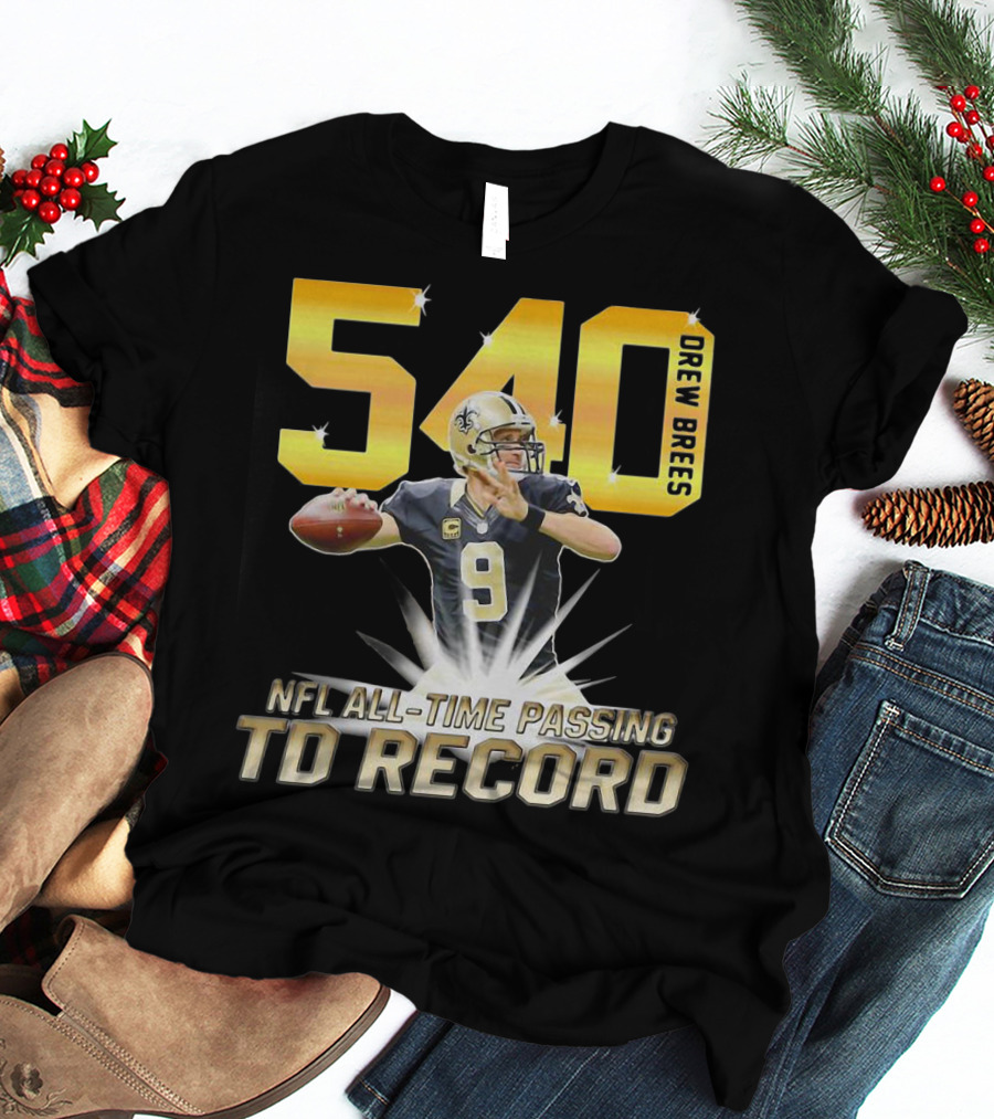 Drew Brees Nfl All-Time Passing Td Record T-Shirt