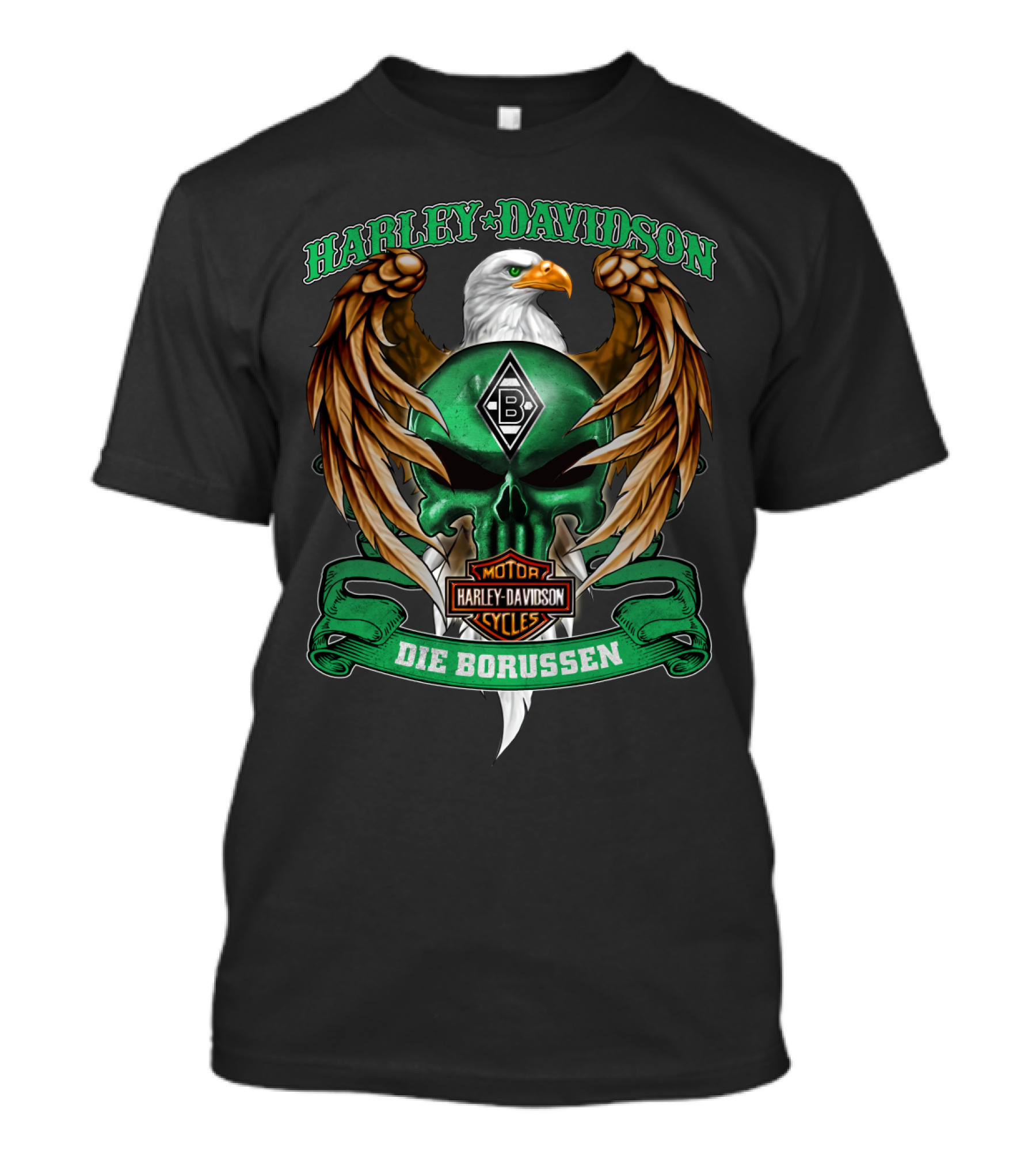Harley Davidson Borussia Mönchengladbach Die Borussen Eagle Crest T-Shirt
