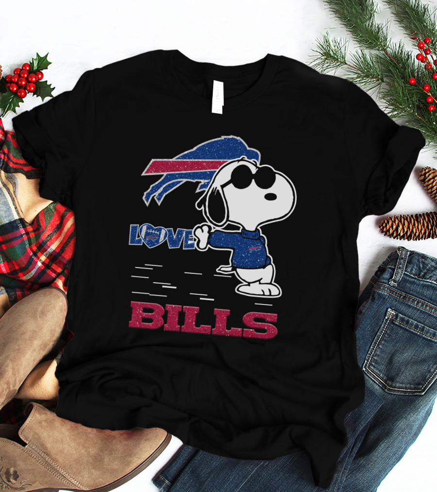 Snoopy Love Buffalo Bills Football NFL T-Shirt