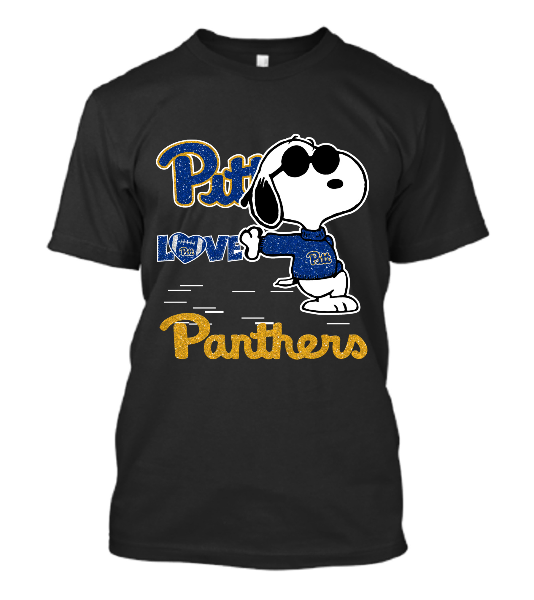 Pitt Love Snoopy Panthers T-Shirt