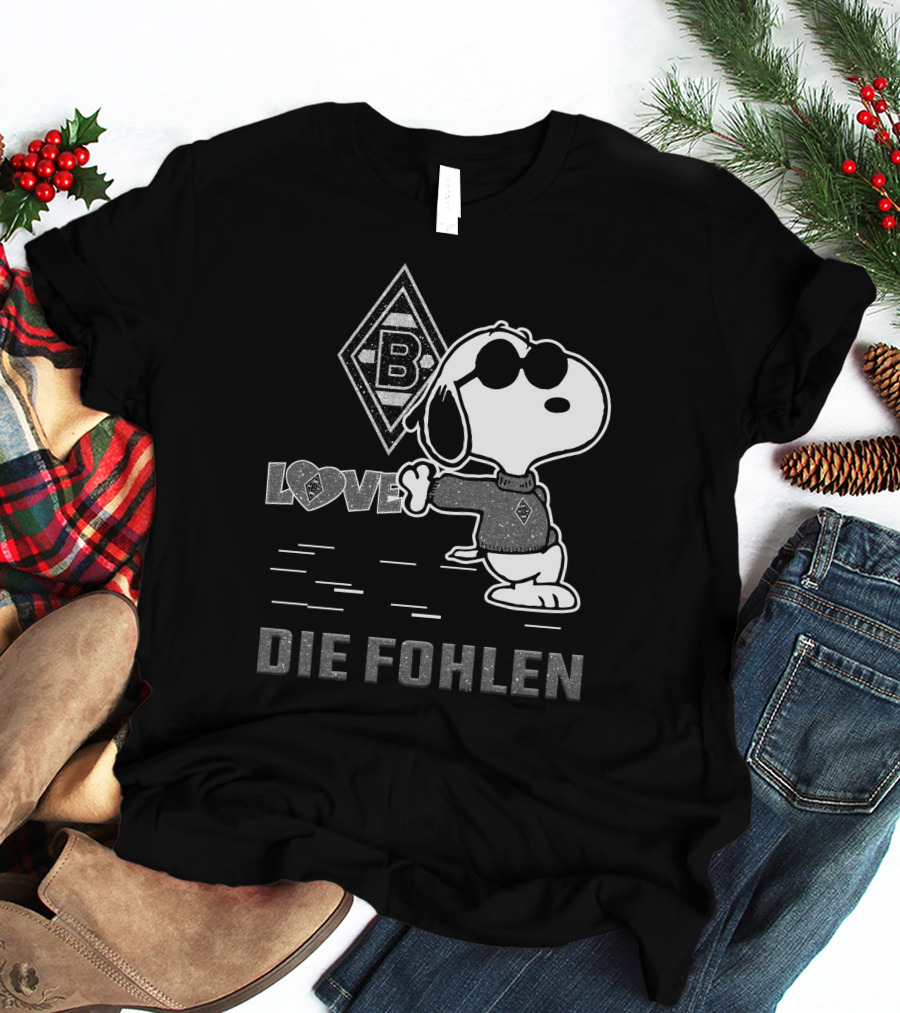 Snoopy Love Borussia Mönchengladbach Die Fohlen T-Shirt